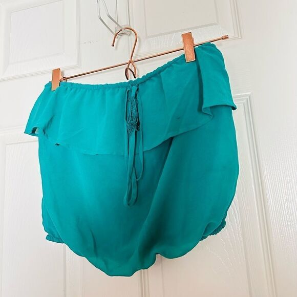 EUC Bebe Green Chiffon Tube Top Small - Picture 6 of 9